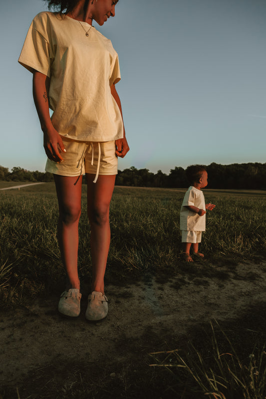 Airy Essentials Everyday Shorts - Buttercream (Mama)