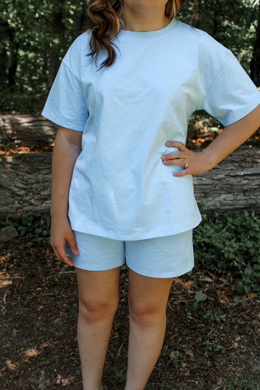 Airy Essentials Everyday Shorts - Powder Blue (Mama)